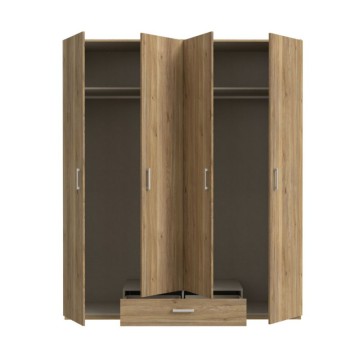 copy of Kleiderschrank 2 Türen 1 Schublade weiß 89x54x210.5H Arcadia