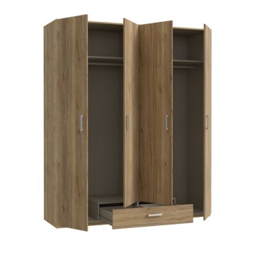copy of Kleiderschrank 2 Türen 1 Schublade weiß 89x54x210.5H Arcadia