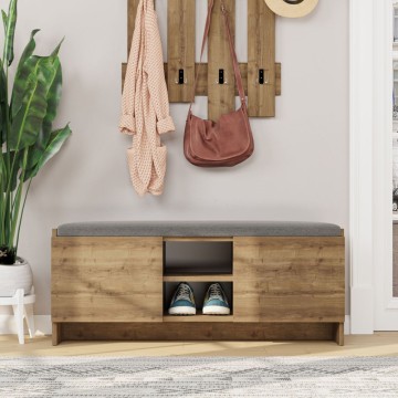 Zulla Nussbaum Schuhschrank mit Türen und Kissen