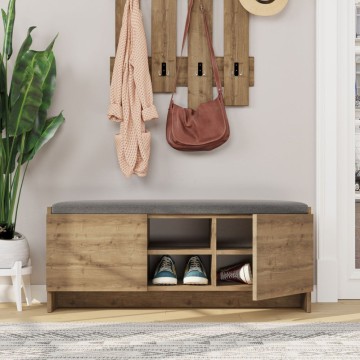 Zulla Nussbaum Schuhschrank mit Türen und Kissen