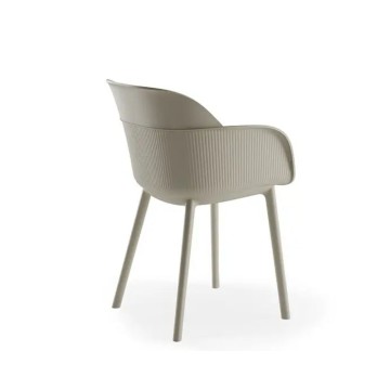 Shell-P zementgrauer Sessel