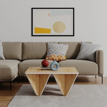 Quadratischer Couchtisch aus Eiche Diamond