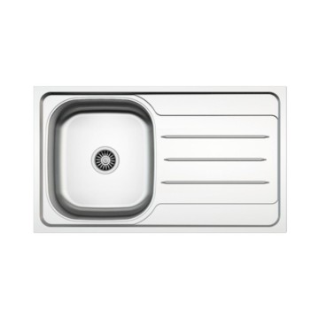 Einbauspüle MP861VDX Stahl 86x50 cm mit einem Becken und rechter Abtropffläche