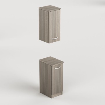 Wäscheschrank Bad mit Tür 36x50x85,5 Ulme