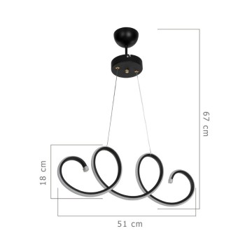 Afra LED-Pendelleuchte spiralförmig schwarz MDL4441