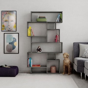Horizontales Karmato Bücherregal aus Beton mit zwei Seiten