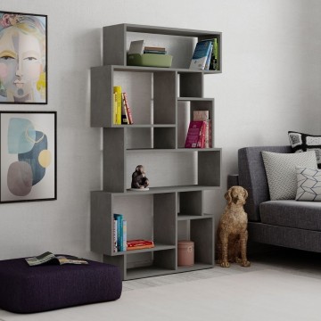 Horizontales Karmato Bücherregal aus Beton mit zwei Seiten