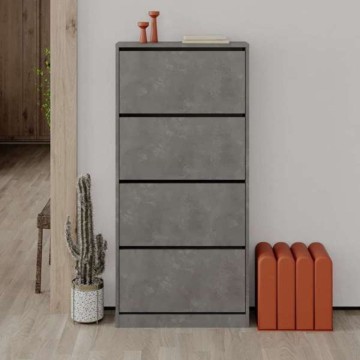 SHC540RETRO Schuhschrank mit vier Klappen retro grau