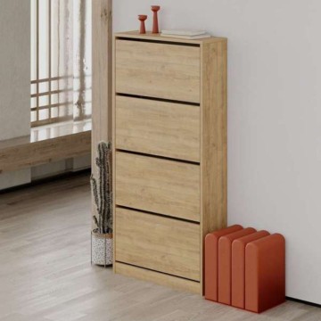 Schuhschrank SHC540OAK vier Klapptüren Eiche