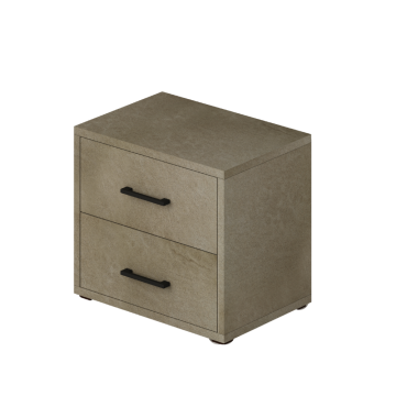 Nachttisch 2 Schubladen 52x36x43H Ton