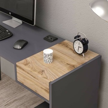 Candy anthrazit nussbaum schreibtisch usb ports 121x45