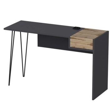 Candy anthrazit nussbaum schreibtisch usb ports 121x45
