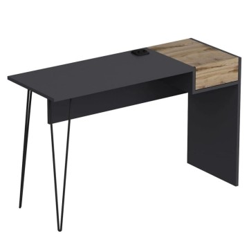 Candy anthrazit nussbaum schreibtisch usb ports 121x45