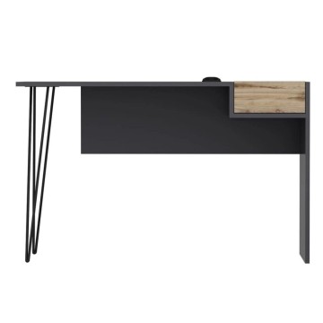 Candy anthrazit nussbaum schreibtisch usb ports 121x45