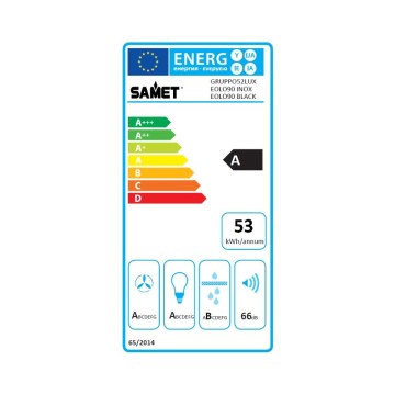 Samet Pyramidenhaube Eolo 90 aus Edelstahl 90 cm