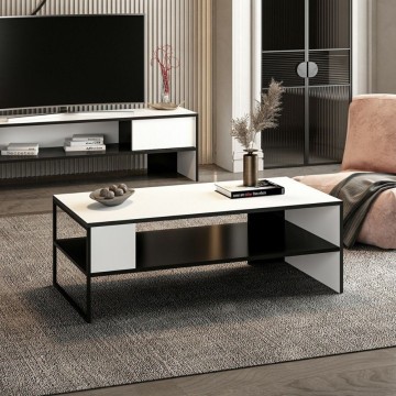 Concord rechteckiger Couchtisch in Schwarz und Weiß