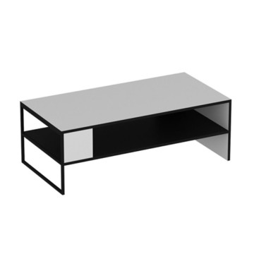 Concord rechteckiger Couchtisch in Schwarz und Weiß