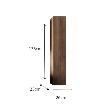 Salemi wandhängende badezimmersäule 26x138h eiche mercure