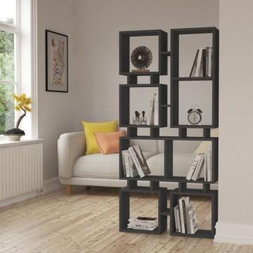 Rail anthrazit doppelseitiges Bücherregal 79x166,5