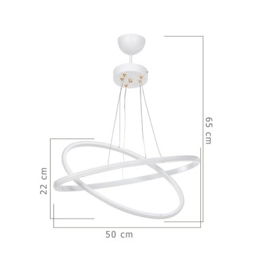 Hängeleuchte Muso zwei weiße Ringe Led MDL4438