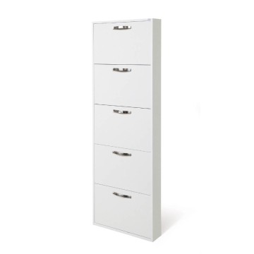 Serena Shoe Cabinet 5 Türen weiß Esche