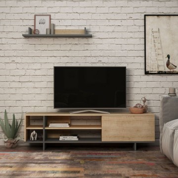 TV-Ständer Stockton Eiche anthrazit