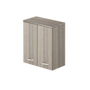 Wäscheschrank zweitürig Bad Wandschrank 71x38x77 Ulme