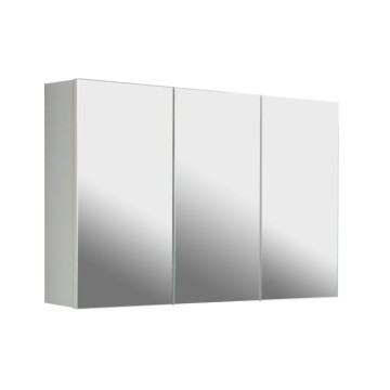 Solo3 weißer Badezimmer-Wandschrank mit 3 Spiegeltüren