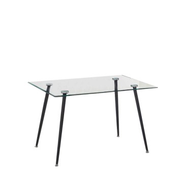 SETFULL Tisch aus gehärtetem Glas 120x80x85H