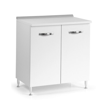 Küchenunterschrank 80x50x85H zwei Türen weiß Esche