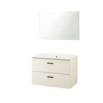 Lario weiß 80x46 cm wandmontierte Badezimmermöbel