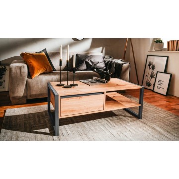 Denver 55 Couchtisch L100xP55XH40 Eiche anthrazit