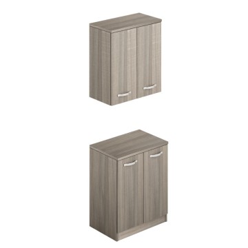 Wäscheschrank Bad mit zwei Türen 71x50x85,5 Ulme