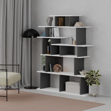 Apollon anthrazit-weißes Design-Bücherregal