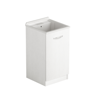 Wäschewaschbecken mit Tür 47x50x86 Esche weiß
