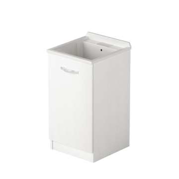 Wäschewaschbecken mit Tür 47x50x86 Esche weiß