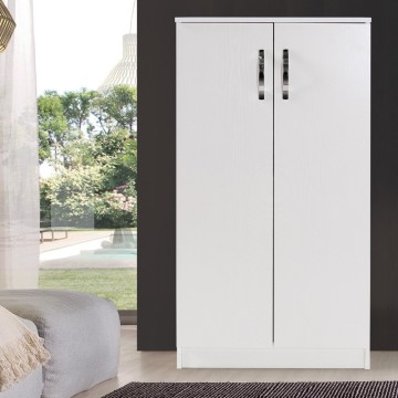 Gabriella 130 cm Eschenfarbener weißer Schuhschrank