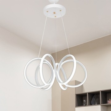 LED-Pendelleuchte Ilya spiralförmig weiß MDL4439