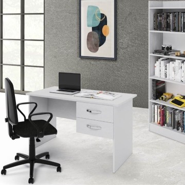 Tiffany Schreibtisch mit zwei Schubladen 119x64x75h cm Esche weiß