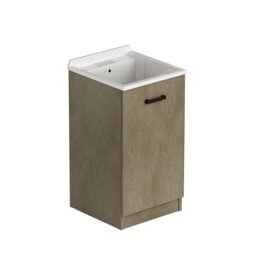 Wäschewaschbecken mit Tür 47x50x86 Ton