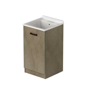 Wäschewaschbecken mit Tür 47x50x86 Ton