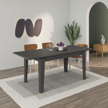 Tolmen anthrazit 140x80 cm Ausziehtisch
