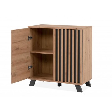 Medan01D Sideboard 2 Türen Eiche anthrazit