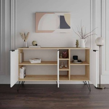 Anrichte Clara Eiche 3 Türen weiß 142x35,5x83h