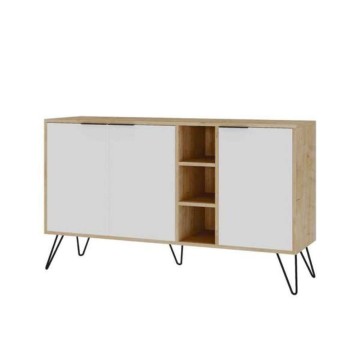 Anrichte Clara Eiche 3 Türen weiß 142x35,5x83h