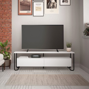 Cornea zweitüriger TV-Ständer weiß