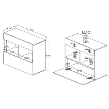 Astrakat Anrichte Eiche Schrank