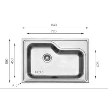 Samet DXT840 Küchenspüle mit einem Becken 84x56