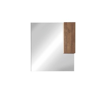 Badezimmerspiegel mit Salemi Wandschrank 80x110h und mercure Eiche LED Lampe