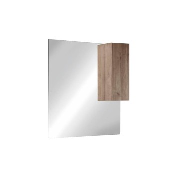 Badezimmerspiegel mit Salemi Wandschrank 80x110h und mercure Eiche LED Lampe
